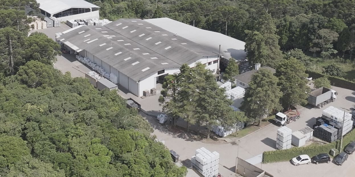 Vista aérea da planta da Gaiah em Campina Grande do Sul